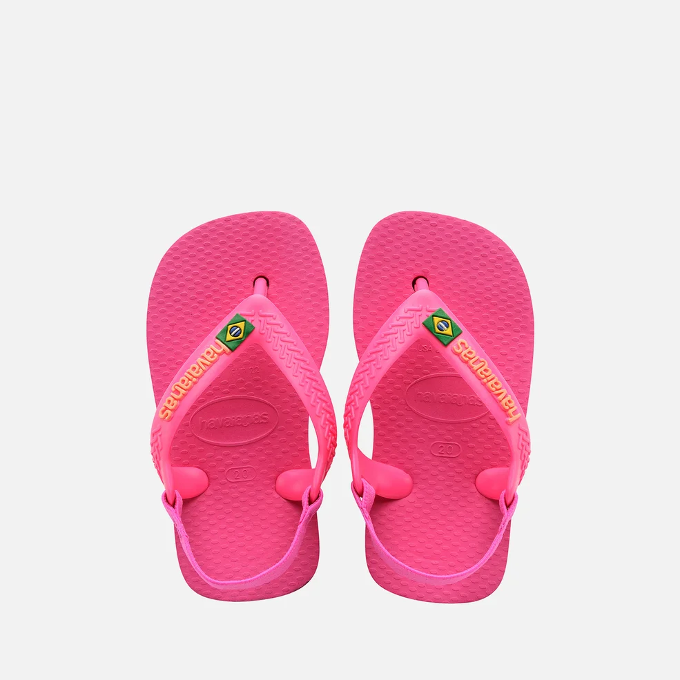 Havaianas Toddlers' Brasil Logo II Flip Flops - Pink Flux Image 1