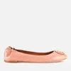 Tory Burch Women's Minnie Multi Logo Leather Ballet Flats - Pink Moon - Image 1