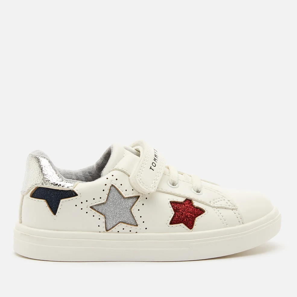 Tommy Hilfiger Toddlers' Low Cut Lace Up Velcro Sneakers - White/Multicolour Image 1