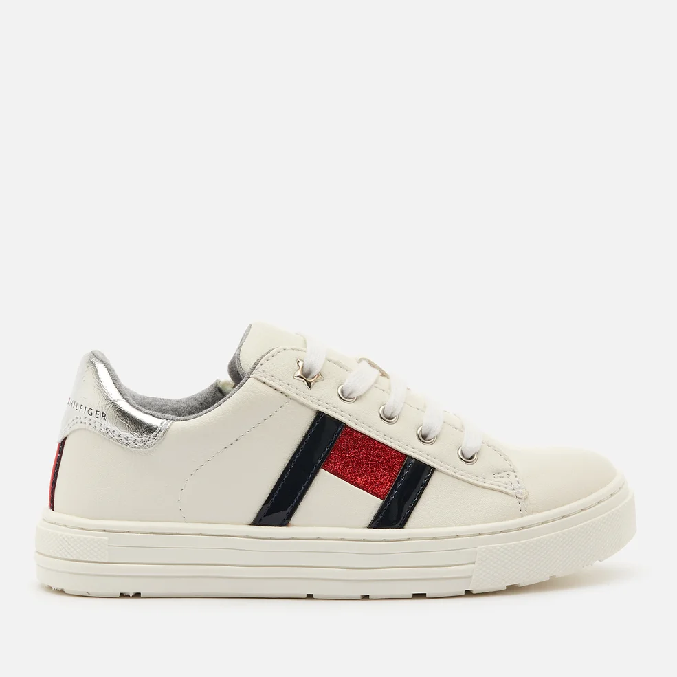 Tommy Hilfiger Kids' Low Cut Lace Up Sneakers - White/Multicolour Image 1