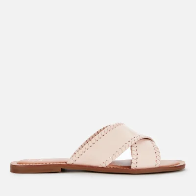 Dune Women's Lindsy Leather Flat Sandals - Blush/Leather