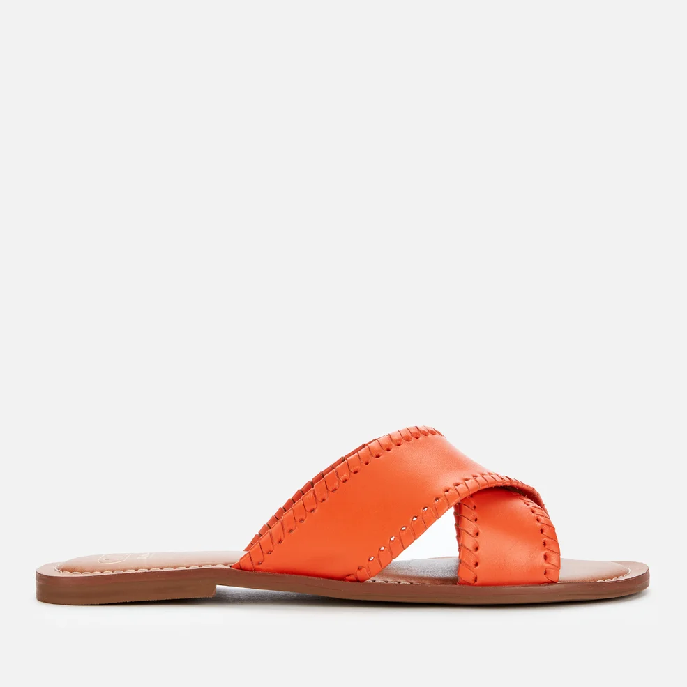Dune Women's Lindsy Leather Flat Sandals - Orange Image 1