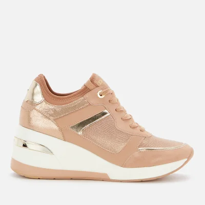 Dune Women's Eilas Running Style Trainers - Camel/Leather