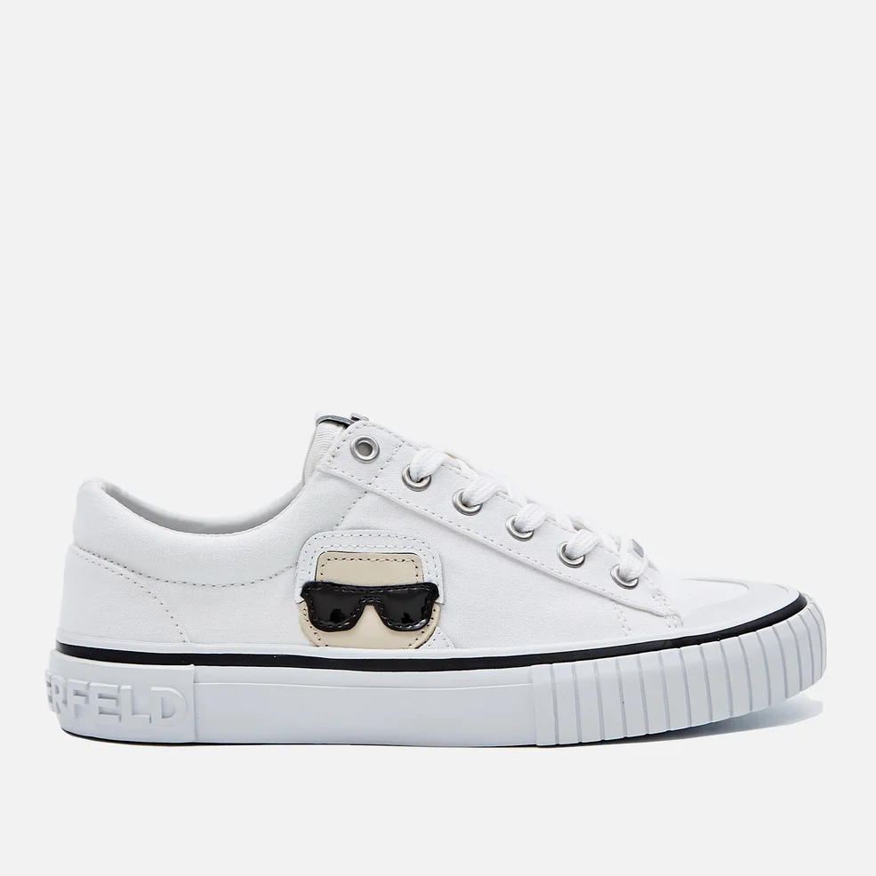 KARL LAGERFELD Women's Kampus Ii Canvas Low Top Trainers - White Image 1