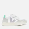 Veja Toddlers' V-12 Velcro Trainers - Extra-White Parme Turquoise - Image 1