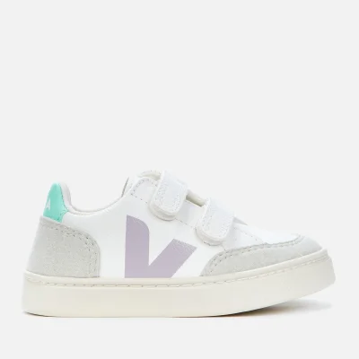 Veja Toddlers' V-12 Velcro Trainers - Extra-White Parme Turquoise
