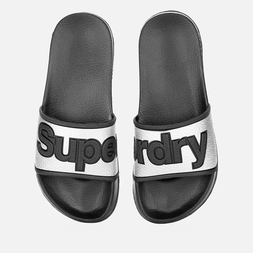 Superdry Women's Eva Pool Slide Sandals - Silver Image 1