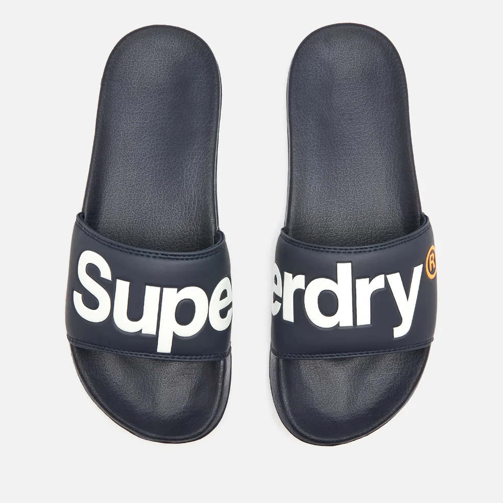 Superdry Men's Classic Pool Slide Sandals - Lauren Navy Image 1