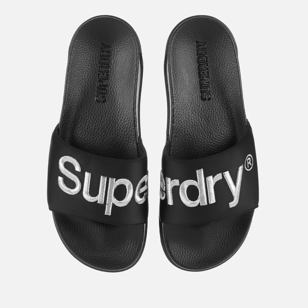 Superdry Men's Classic Scuba Slide Sandals - Black/Optic Image 1
