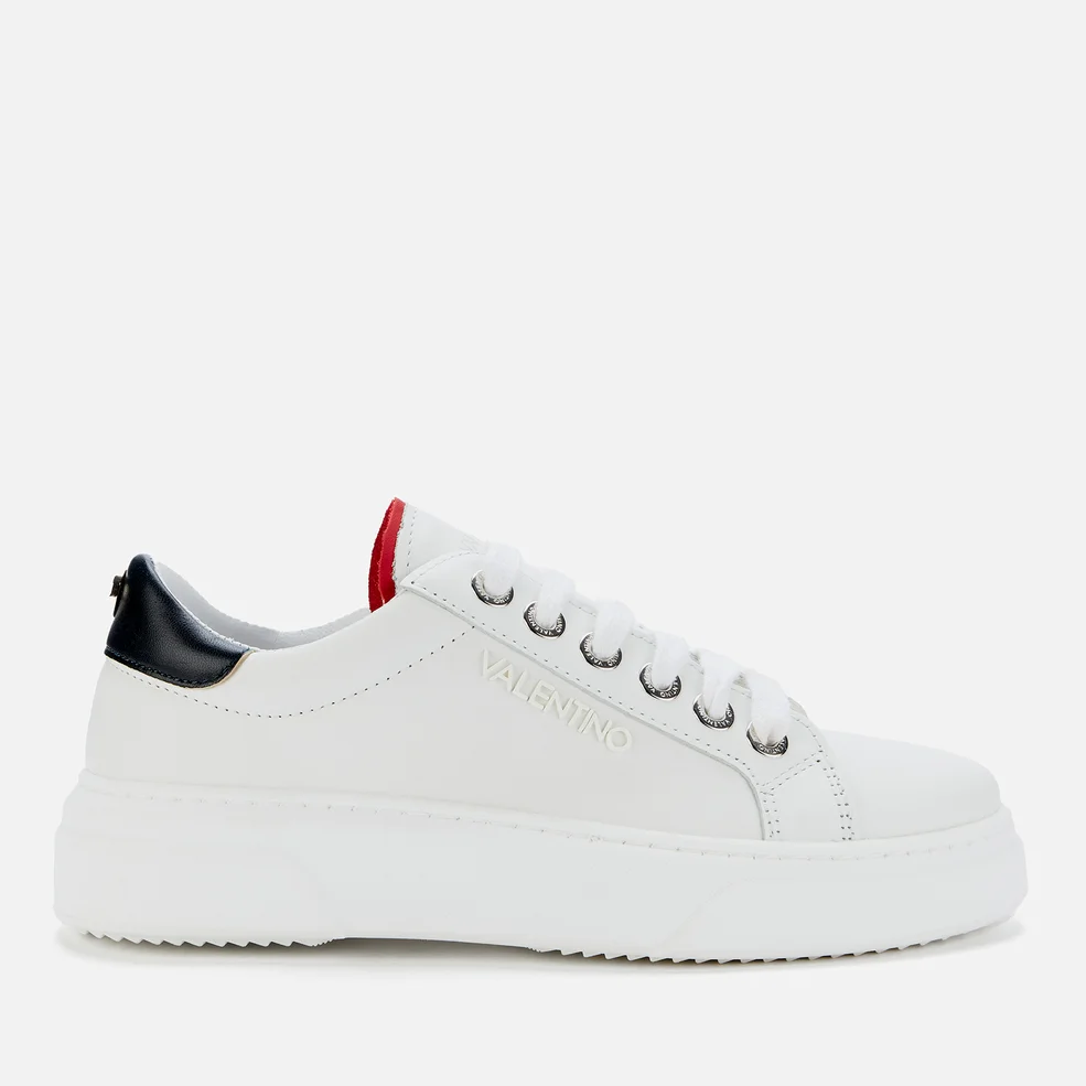 Valentino Women's Leather Chunky Trainers - White/Blue/Red Image 1