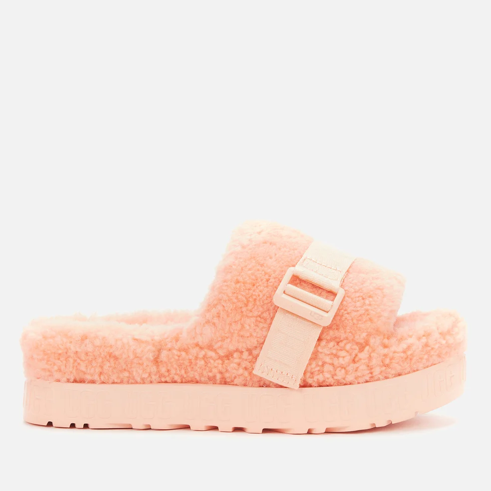 UGG Women's Fluffita Sheepskin Slide Sandals - Beverly Pink Image 1