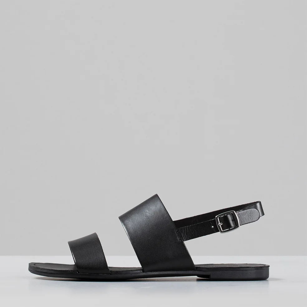 Vagabond Women's Tia Leather Double Strap Sandals - Black Image 1