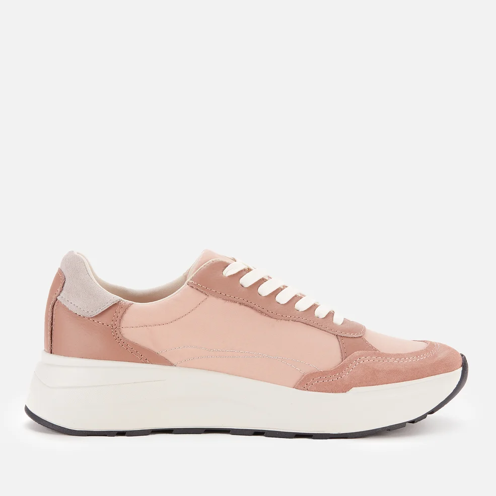 Vagabond Women's Janessa Leather/Fabric Running Style Trainers - Dusty Pink Image 1