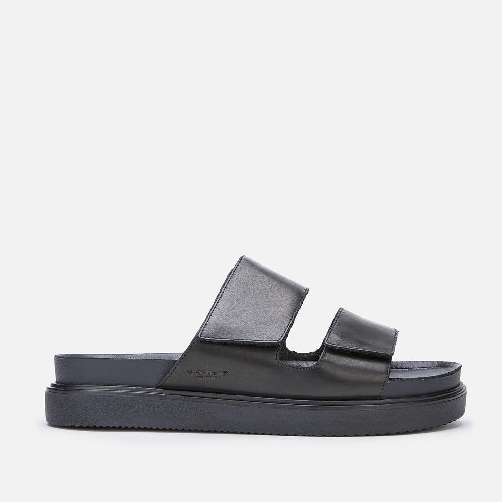 Vagabond Men's Seth Leather Double Strap Sandals - Black Image 1
