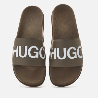 HUGO Men's Match Slide Sandals - Green