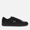 Lacoste Men's Court-Master 01201 Leather Vulcanised Trainers - Black/Black - Image 1