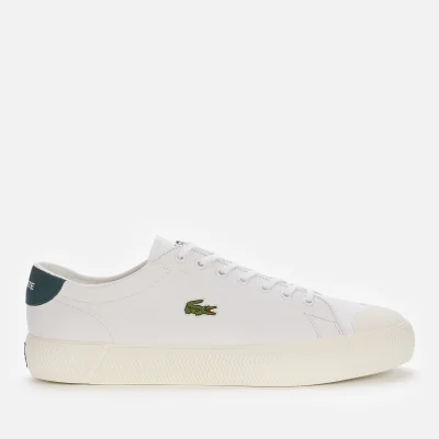Lacoste Men's Gripshot Leather Low Top Trainers - White/Dark Green