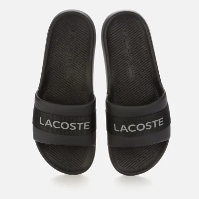 Lacoste Men's Croco 0721 1 Slide Sandals - Black/Black