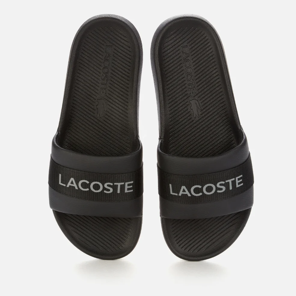 Lacoste Men's Croco 0721 1 Slide Sandals - Black/Black Image 1