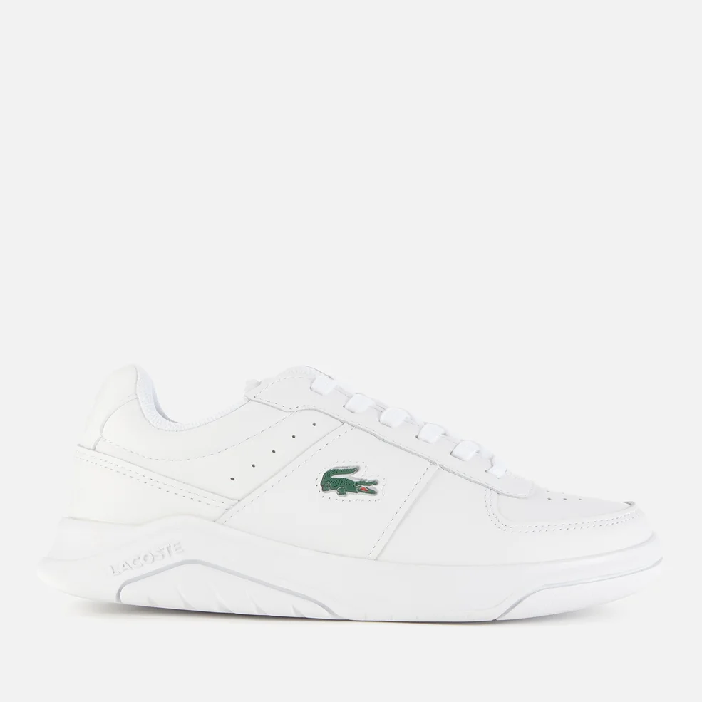 Lacoste Women's Game Advance Leather Court Trainers - White/White Image 1