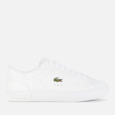 Lacoste Women's Powercourt 07212 Leather Chunky Trainers - White/White