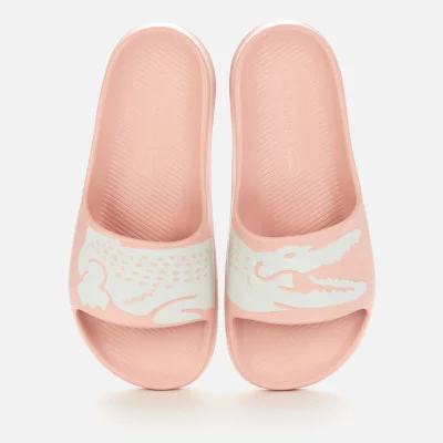 Lacoste Women's Croco 2.0 0721 1 Slide Sandals - Light Pink/White