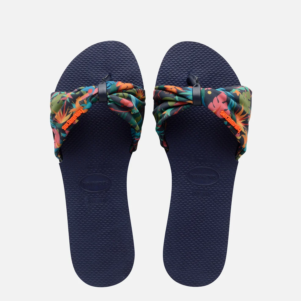 Havaianas Women's Saint Tropez Slide Sandals - Navy Blue Image 1