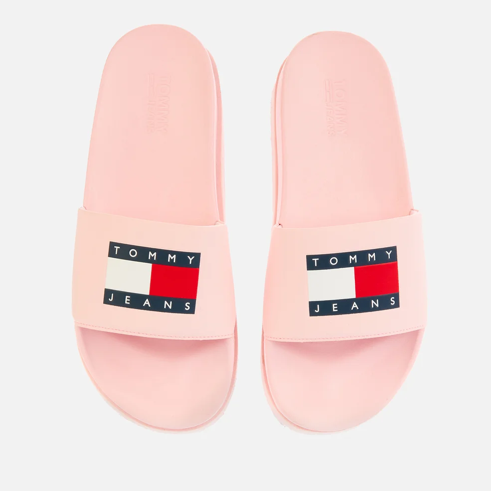 Tommy Jeans Women's Flatform Pool Slide Sandals - Light Pink Image 1