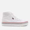 Tommy Jeans Women's Vulcanised Flatform Hi-Top Trainers - White - Image 1