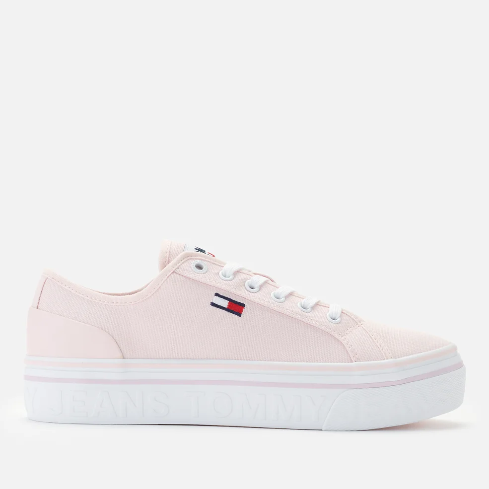 Tommy Jeans Women's Vulcanised Flatform Trainers - Light Pink Image 1