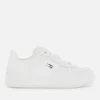 Tommy Jeans Women's Textured Leather Basket Cupsole Trainers - White - Image 1