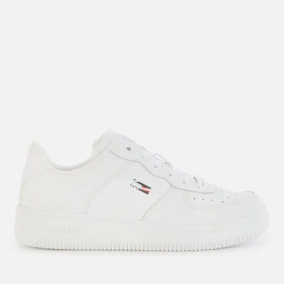 Tommy Jeans Women's Textured Leather Basket Cupsole Trainers - White