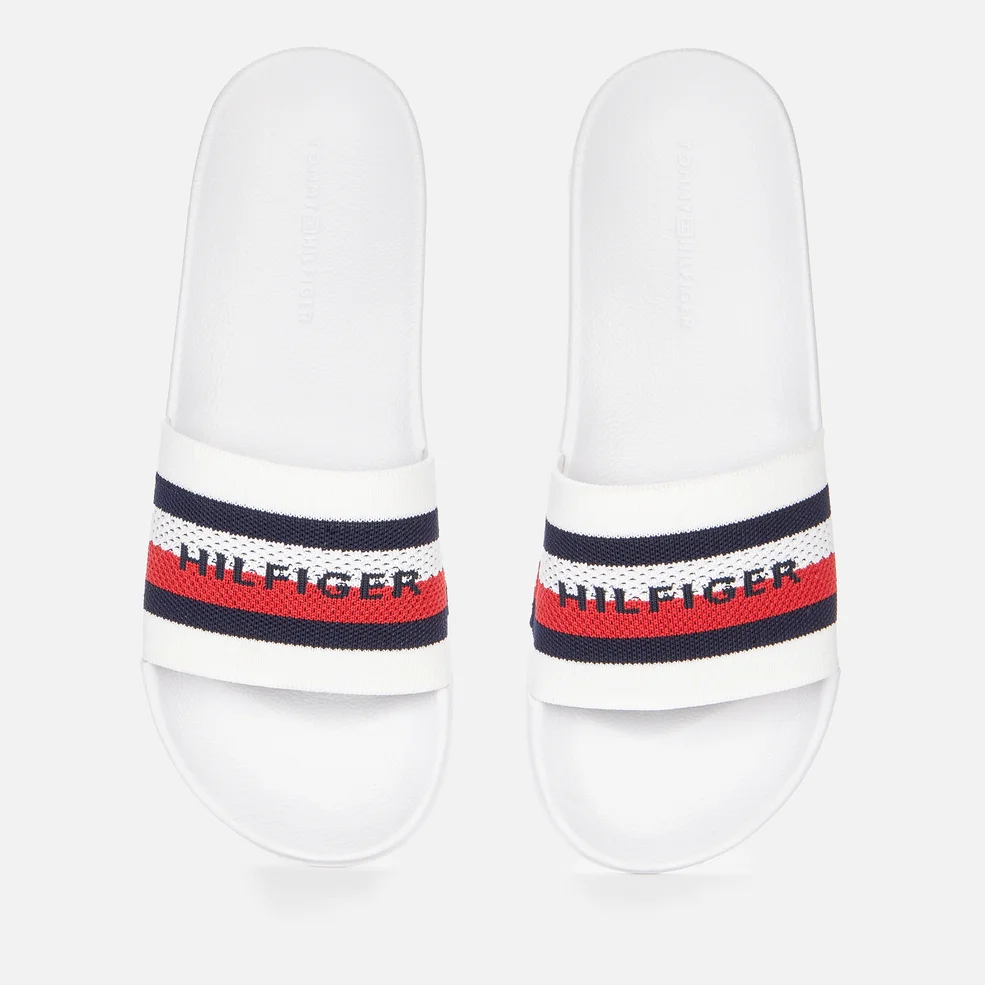 Tommy Hilfiger Men's Knitted Slide Sandals - White Image 1