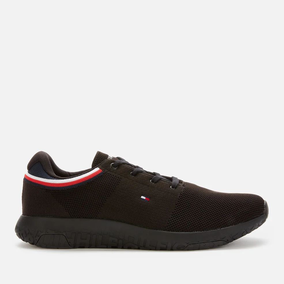 Tommy Hilfiger Men's Lightweight Knit Running Style Trainers - Black Image 1