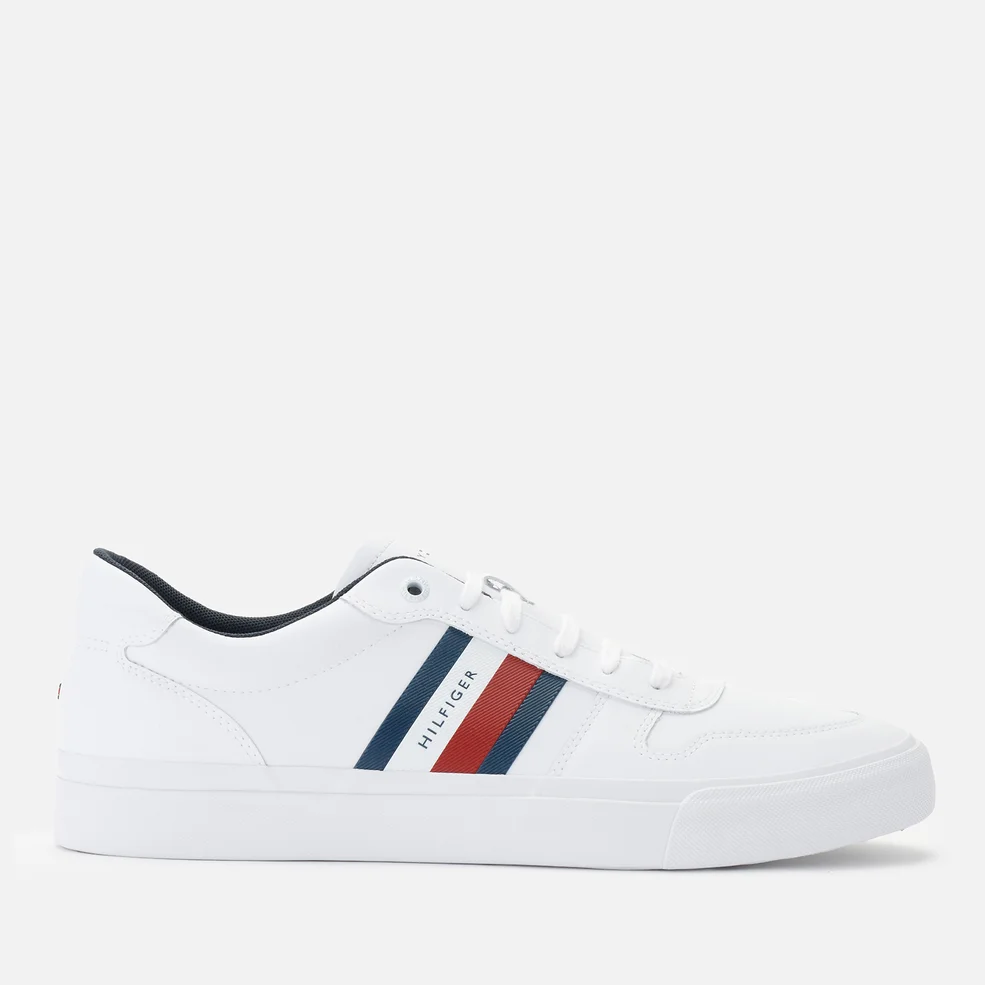 Tommy Hilfiger Men's Core Corporate Stripes Vulcanised Trainers - White Image 1