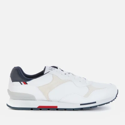 Tommy Hilfiger Men's Retro Leather Mix Running Style Trainers - White