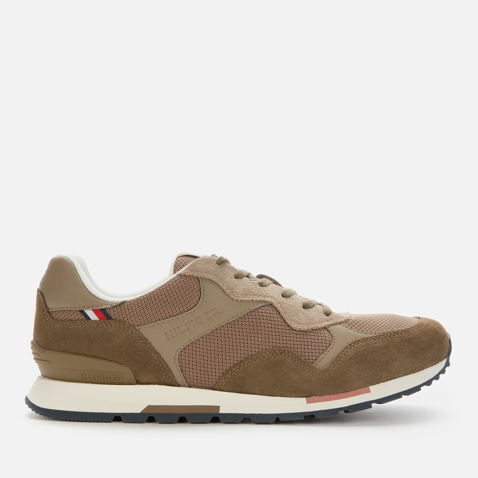 Tommy Hilfiger Men's Seasonal Mix Sustainable Retro Running Style Trainers - Army Green Image 1