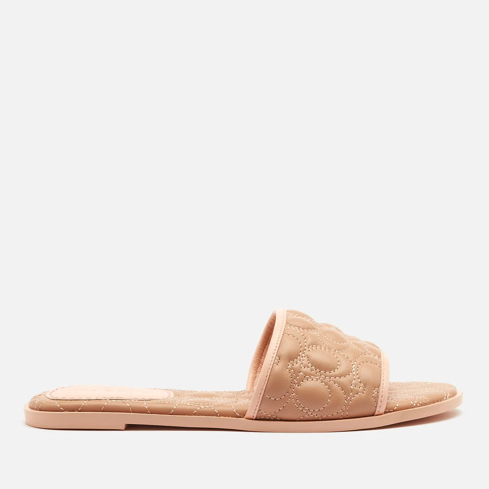 Coach Women's Olivea Quilted Leather Slide Sandals - Beechwood Image 1