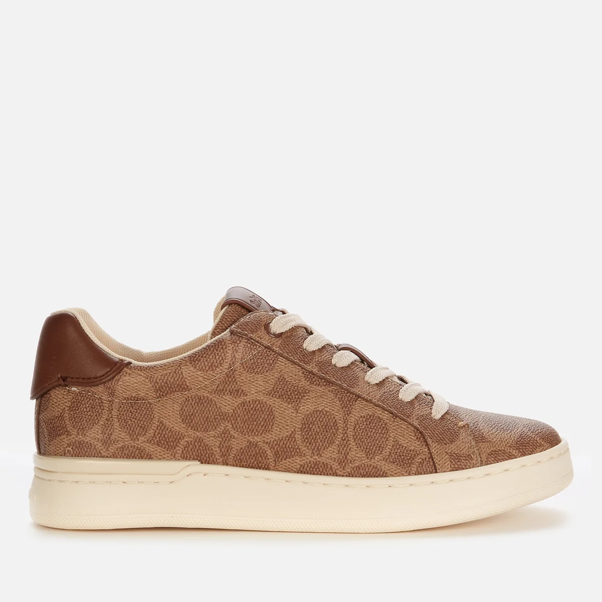 Coach Women's Lowline Coated Canvas Trainers - Tan Image 1