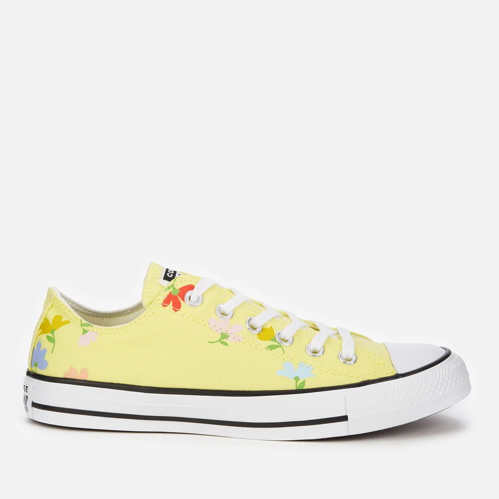 Converse Women's Chuck Taylor All Star Garden Party Print Ox Trainers - Yellow Image 1