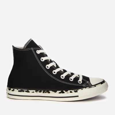 Converse Women's Chuck Taylor All Star Edged Archive Leopard Print Hi-Top Trainers - Black