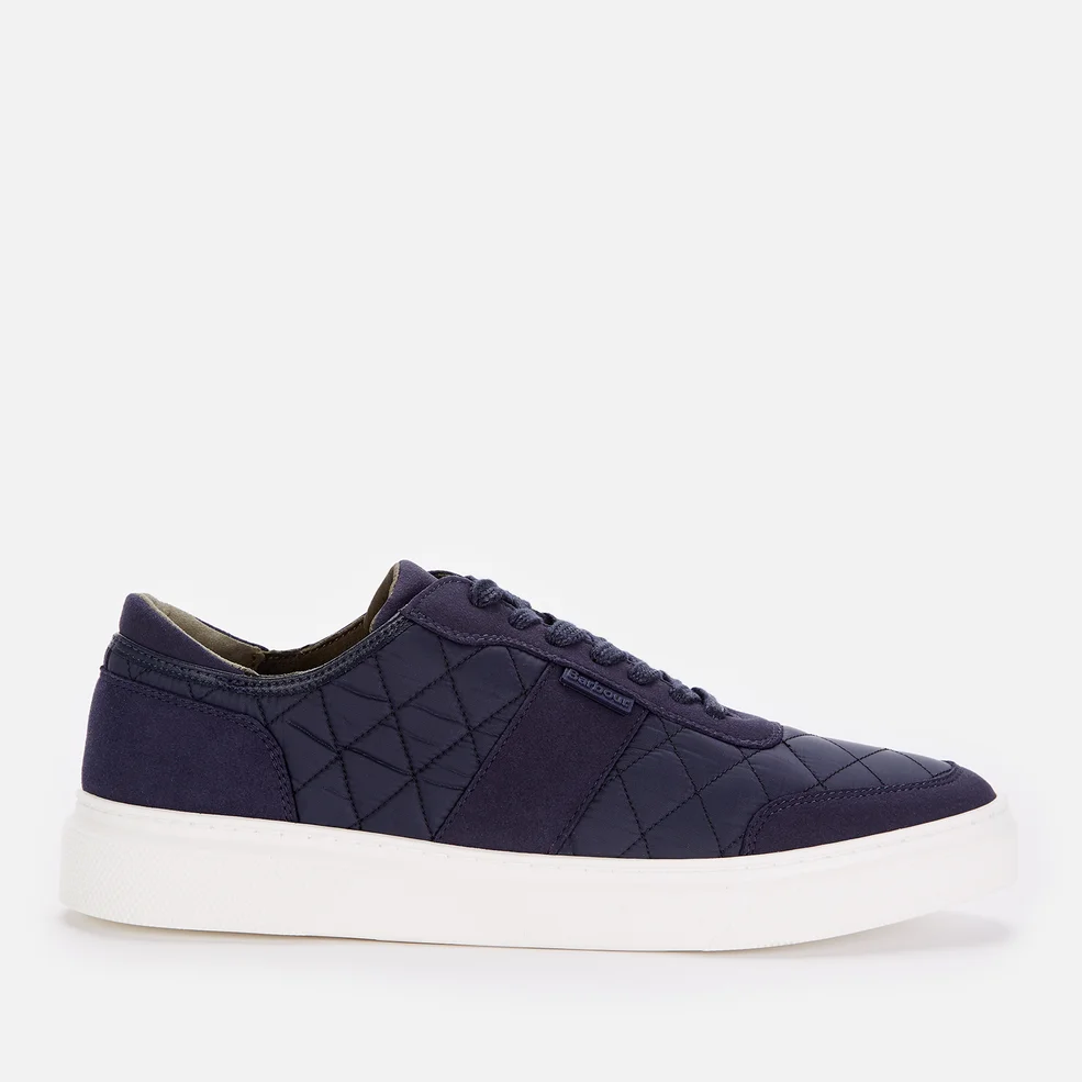 Barbour Men's Liddesdale Quilted Low Top Trainers - Navy Image 1