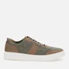 Barbour Men's Liddesdale Quilted Low Top Trainers - Olive - Image 1