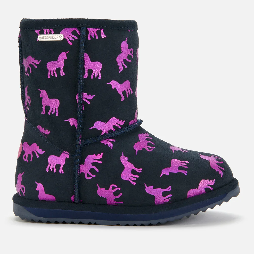 EMU Australia Kids' Rainbow Unicorn Brumby Waterproof Boots - Deep Pink & Midnight Image 1