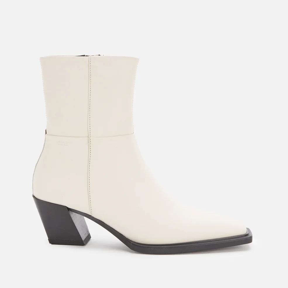Vagabond Women's Alina Leather Heeled Boots - Off White Image 1
