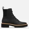 TOMS Women's Frankie Water Resistant Leather Lace Up Boots - Black - Image 1