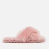 EMU Australia Women's Mayberry Sheepskin Cross Front Slippers - Baby Pink - Image 1