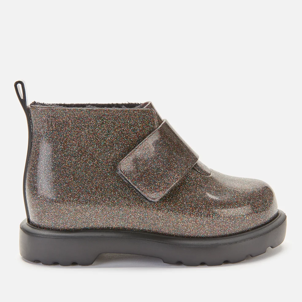 Mini Melissa Toddler's Mini Chelsea Boots - Black glitter Image 1