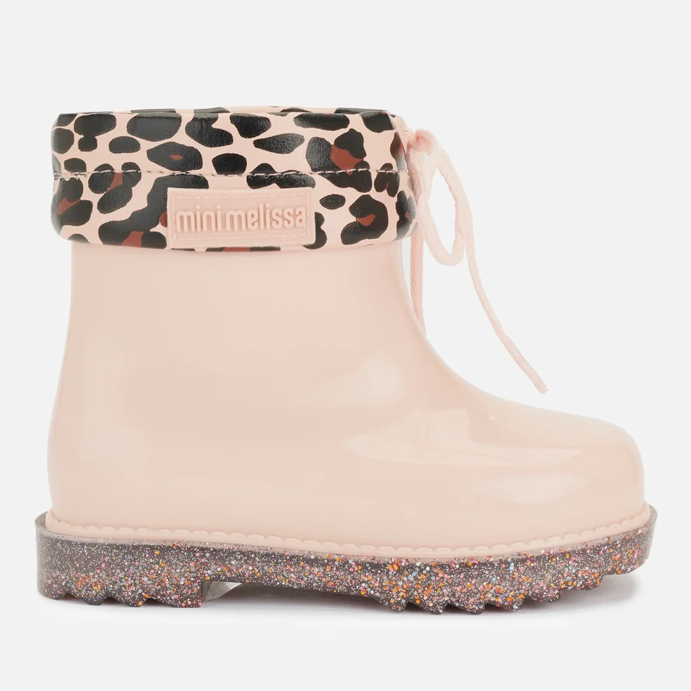 Mini Melissa Toddler's Mini Rain Boots Print - Blush Glitter Image 1