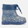 Mini Melissa Toddler's Mini Rain Boots Print - Navy Fleck - Image 1